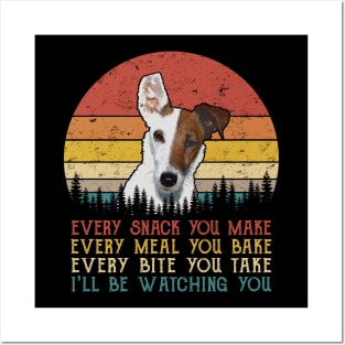 Retro Fox Terriers Smooth Every Snack You Make Every Meal You Bake Posters and Art